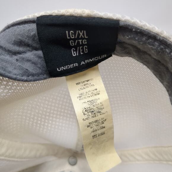 Under Armour Golf Fitted Hat Gray XL Embroidered Logo Colorblock Outdoor - Picture 9 of 9